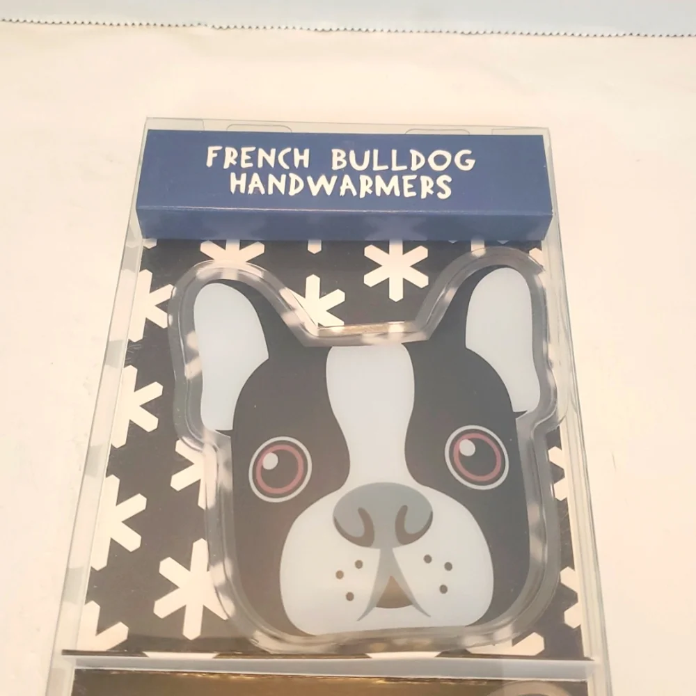 Kohl's French Bulldog Handwarmers - Black and White - Picture 2 of 3